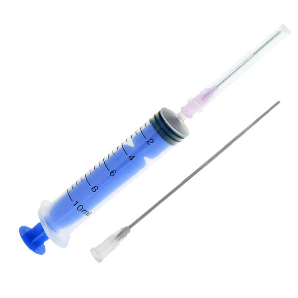 1 x Cyan 10ml syringe with needles